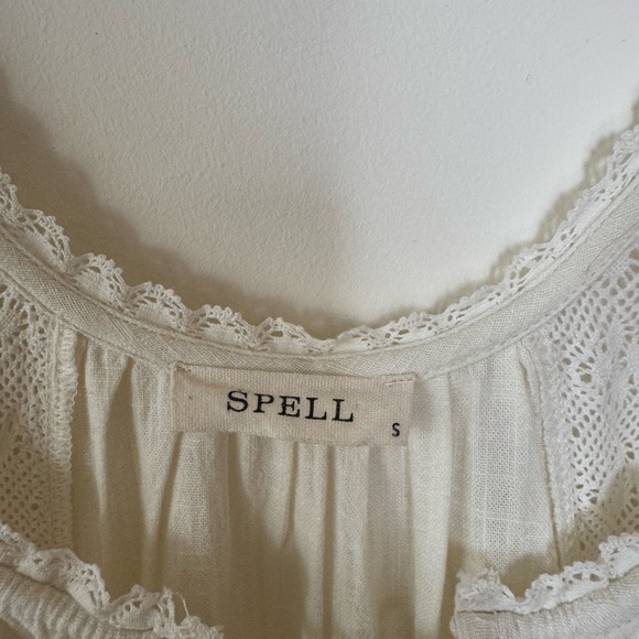 Elegant Cream Linen Sleeveless Dress - Picture 4 of 10